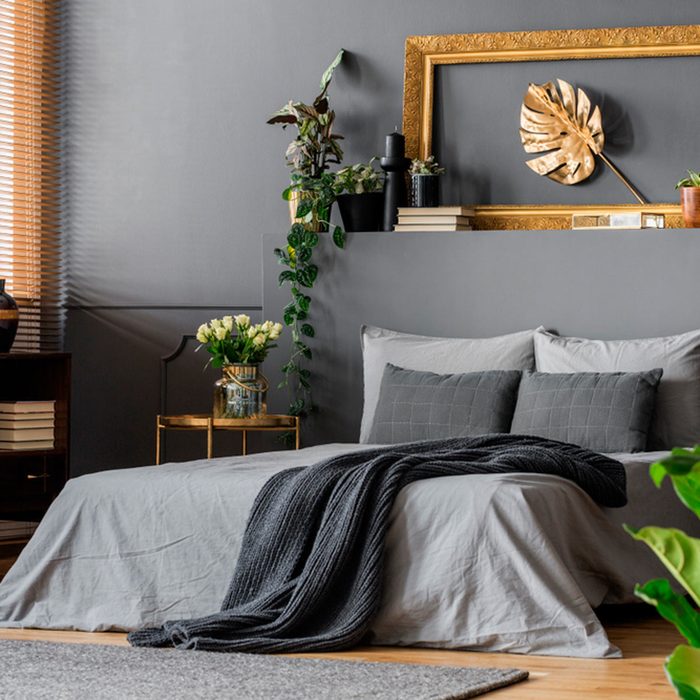 Gold accessories in a room