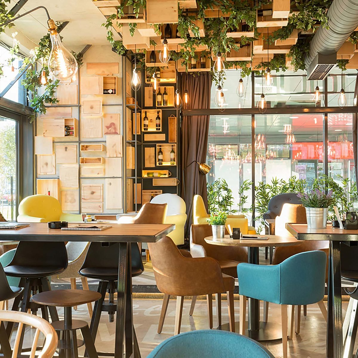 Multiple tables and chairs