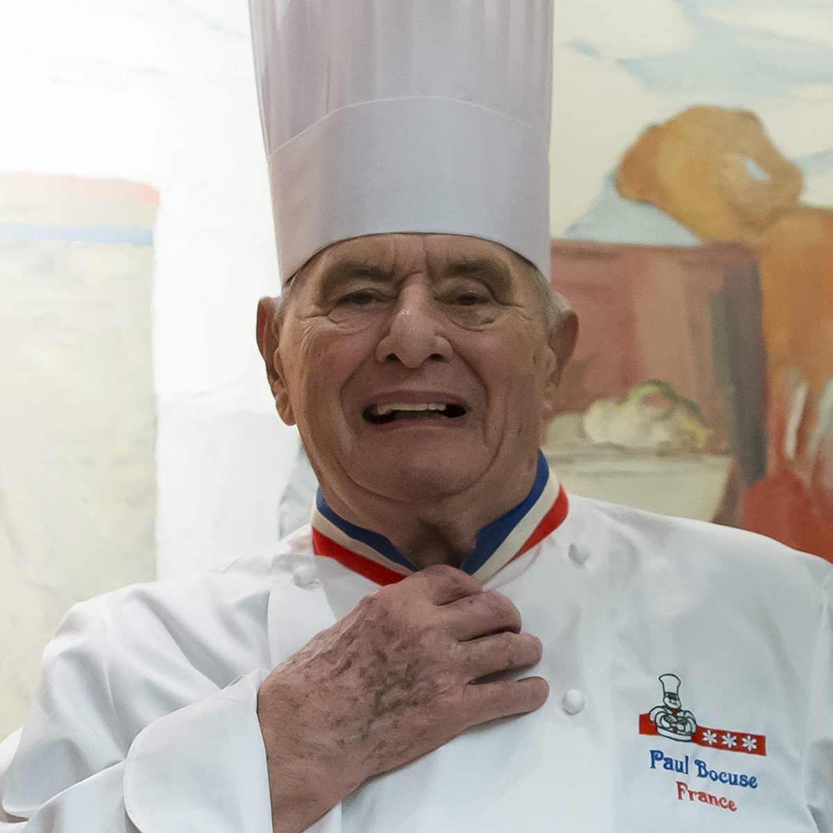 Mandatory Credit: Photo by Ian Langsdon/EPA/REX/Shutterstock (8452103v) French Chef Paul Bocuse Poses on the Premises of His Three-michelin Star Restaurant L