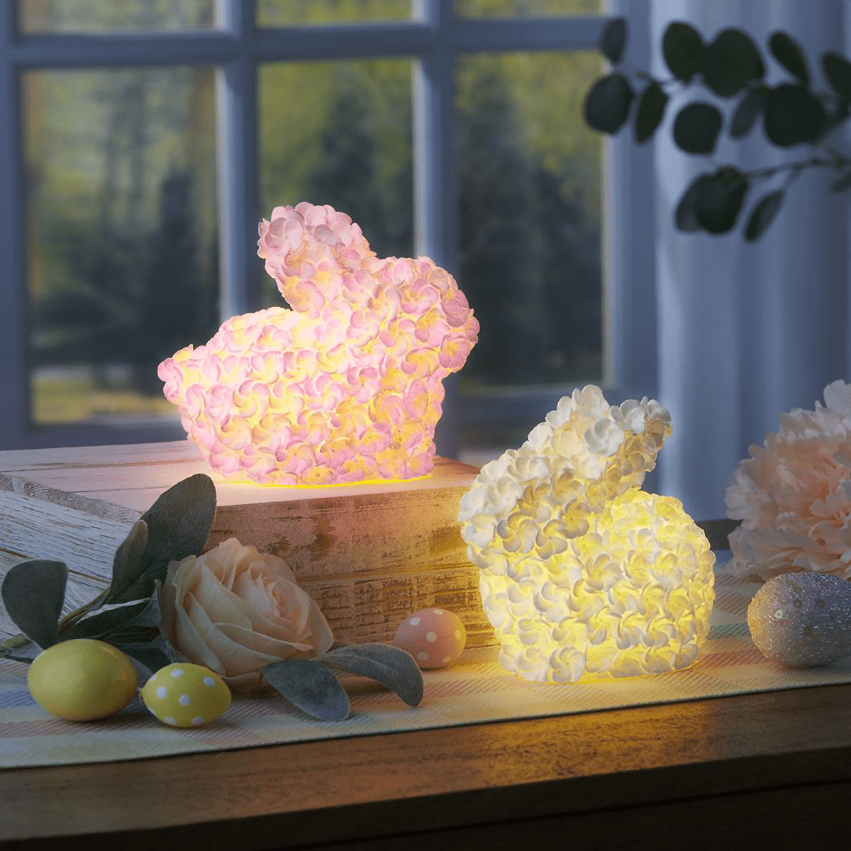 Prelit Tabletop Bunnies