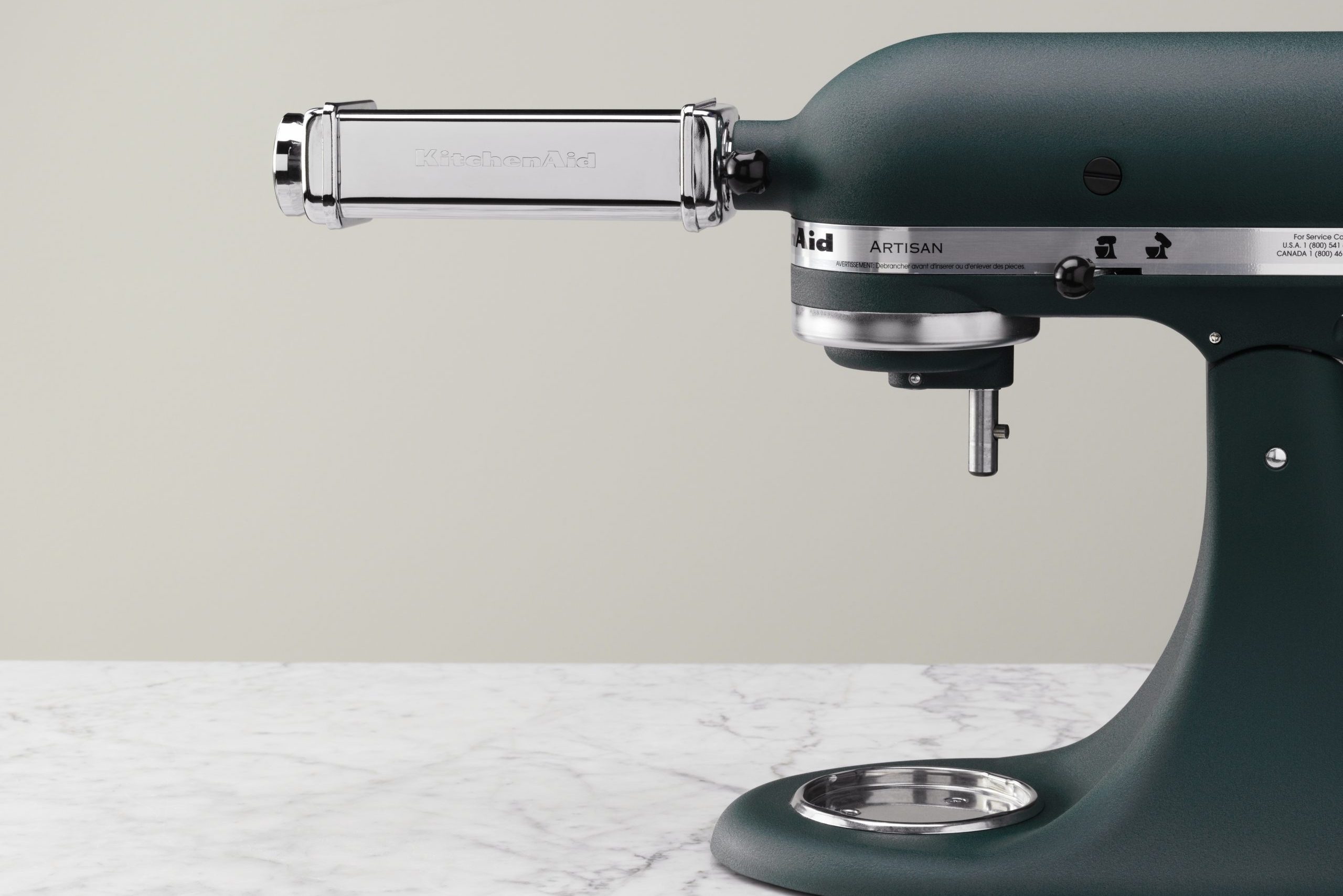 stand mixer ready for pasta