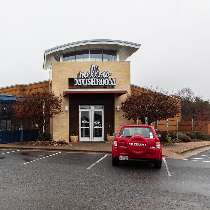 The Mellow Mushroom is a chain of restaurants specializing in pizza, sandwiches, salads, and beer.