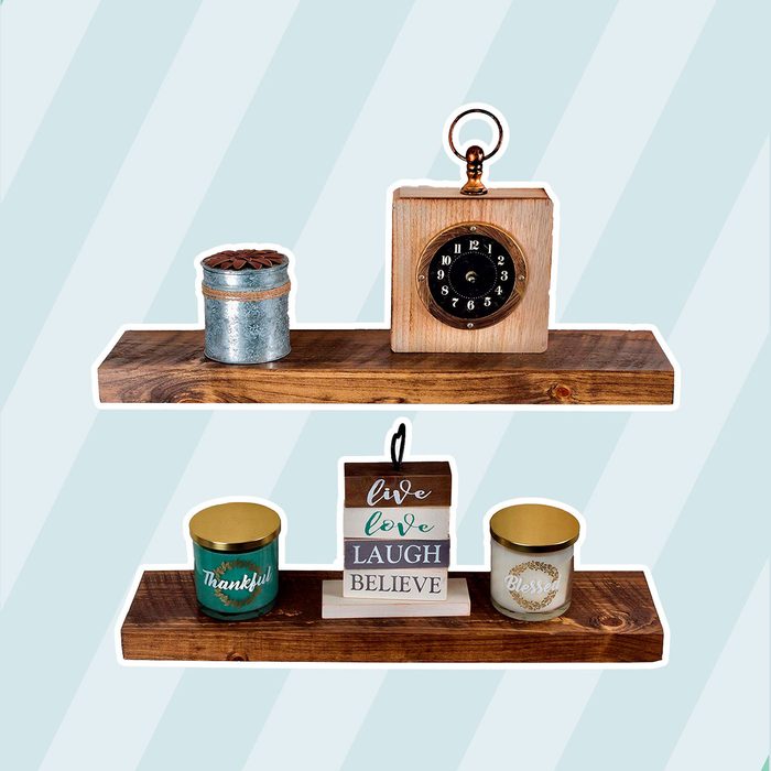 Floating Shelf filled with random items