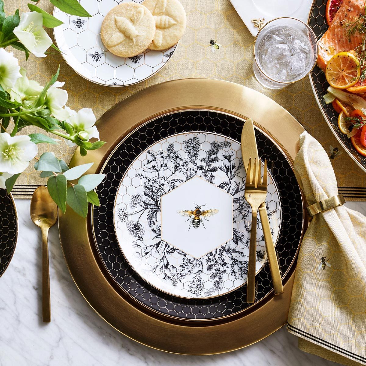 Honey Bee Dinner Plates