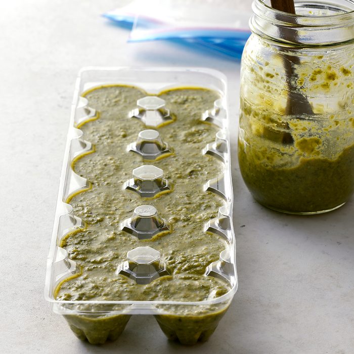 Freezing pesto Kitchen Hack