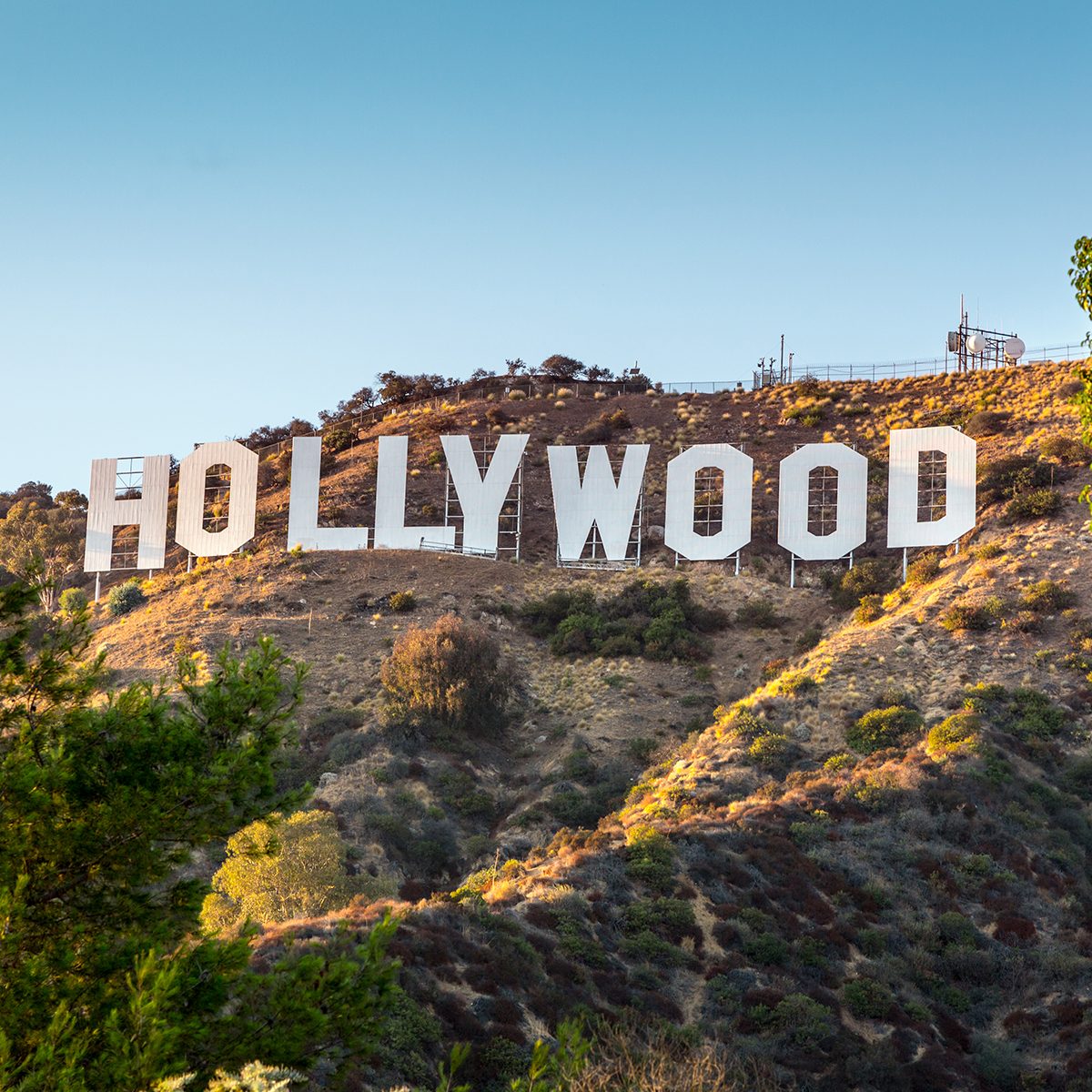 The world famous landmark Hollywood Sign on September 24, 2012 in Los Angeles, California.