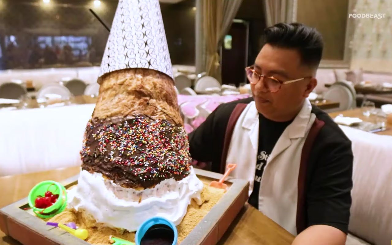 This Enormous Ice Cream Cake Includes a 4-Foot-High Cone
