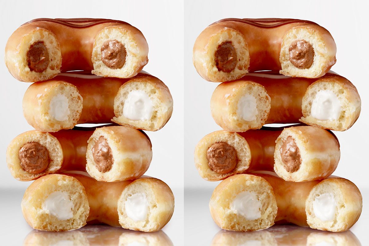 Krispy Kreme Is Now Making Kreme-Filled Glazed Doughnuts