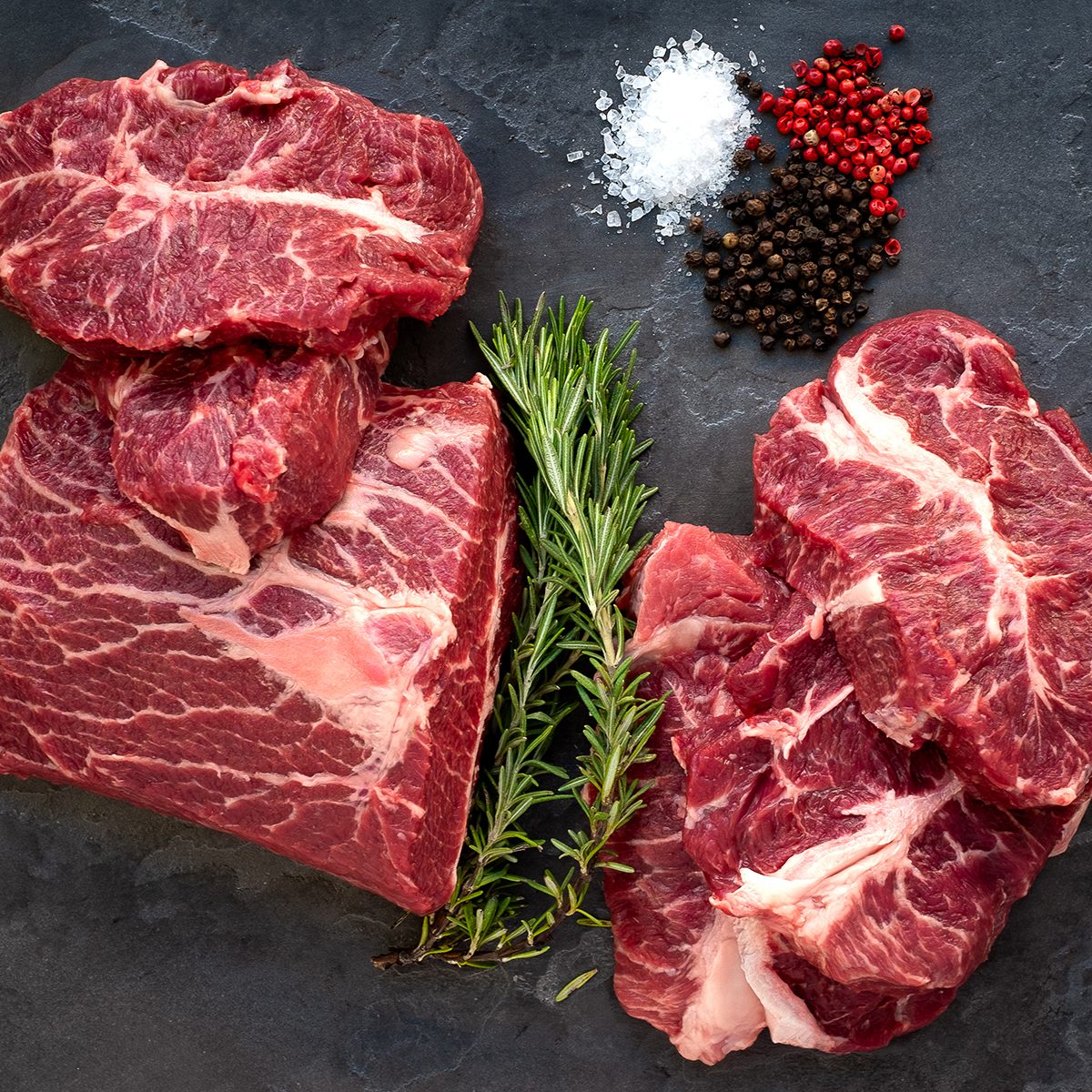Fresh Beef shoulder Blade on the stone table