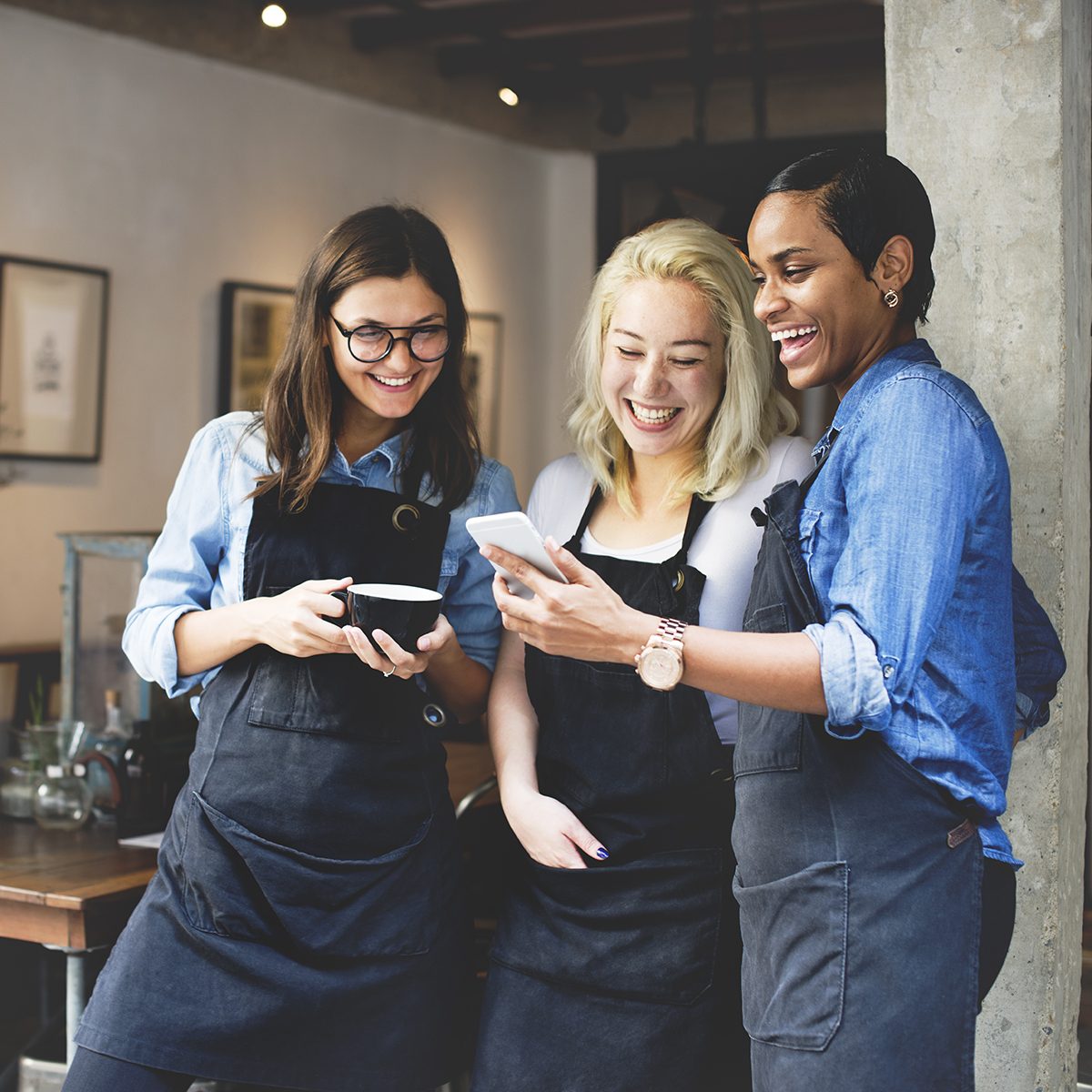 Friends Talking Coffee Shop Worker Concept; Shutterstock ID 361397309; Job (TFH, TOH, RD, BNB, CWM, CM): Taste of Home