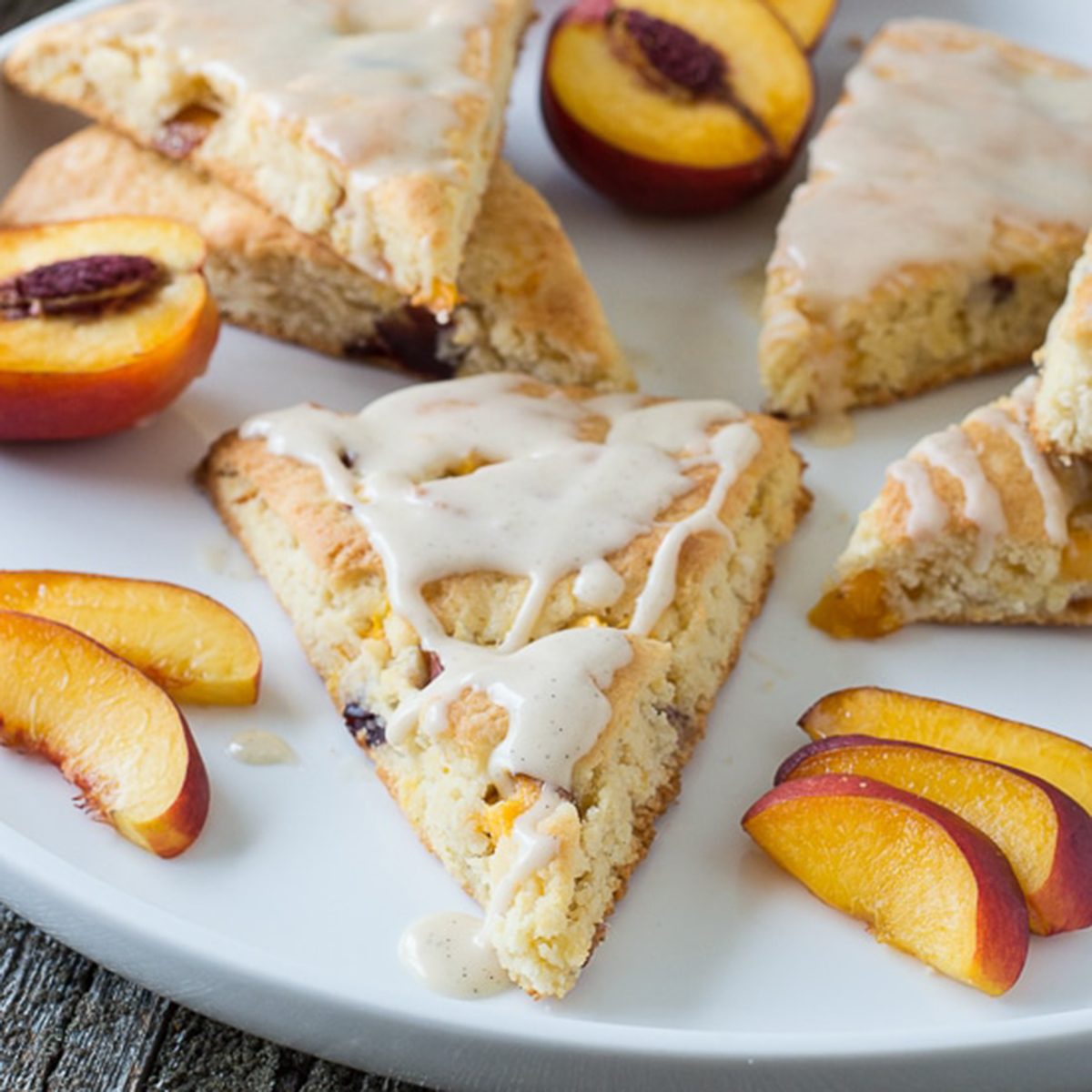 Nectarine Vanilla Bean Scones