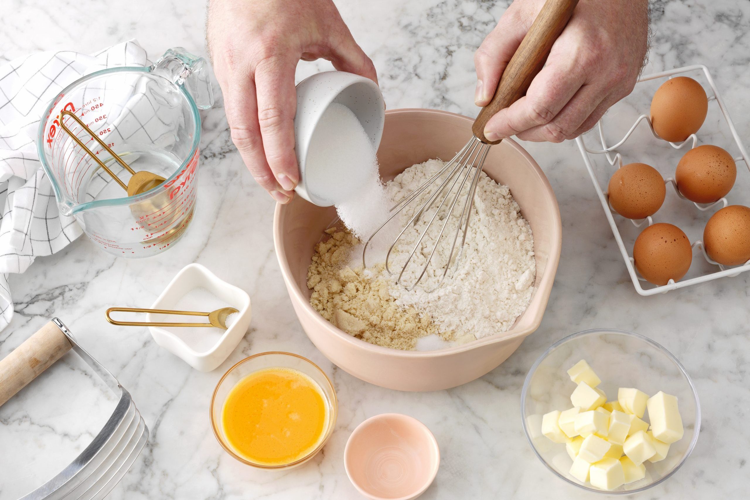 Gluten-Free Pie Pastry crust ingredients combined