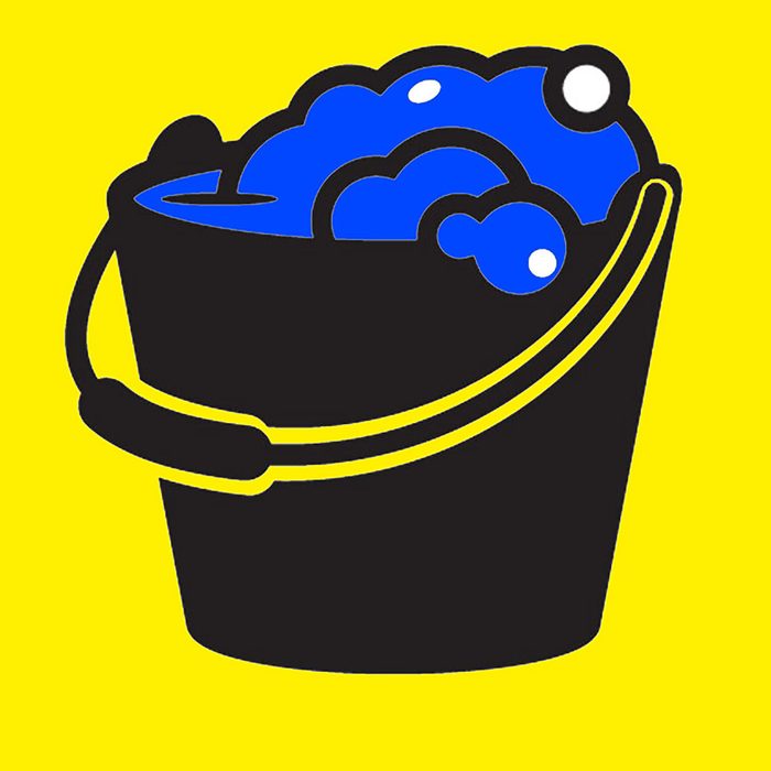 Bucket of soapy water