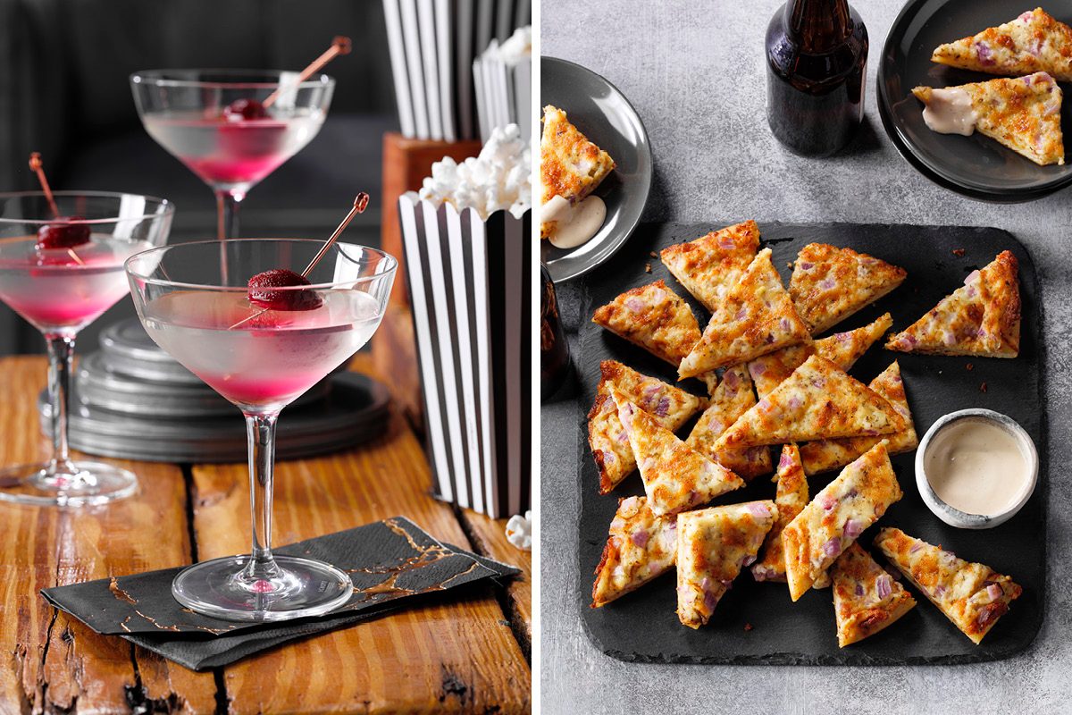 scary halloween martinis, food, scary movie night party