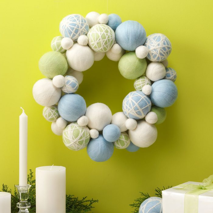 Felted Ball Wreath