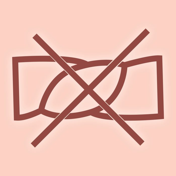 Washing symbol: Do not wring