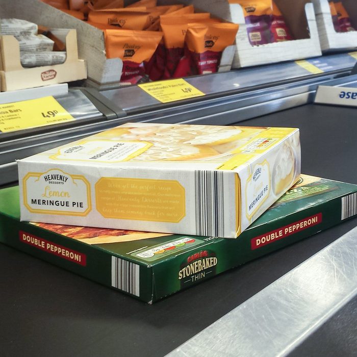 Checking out items at Aldi