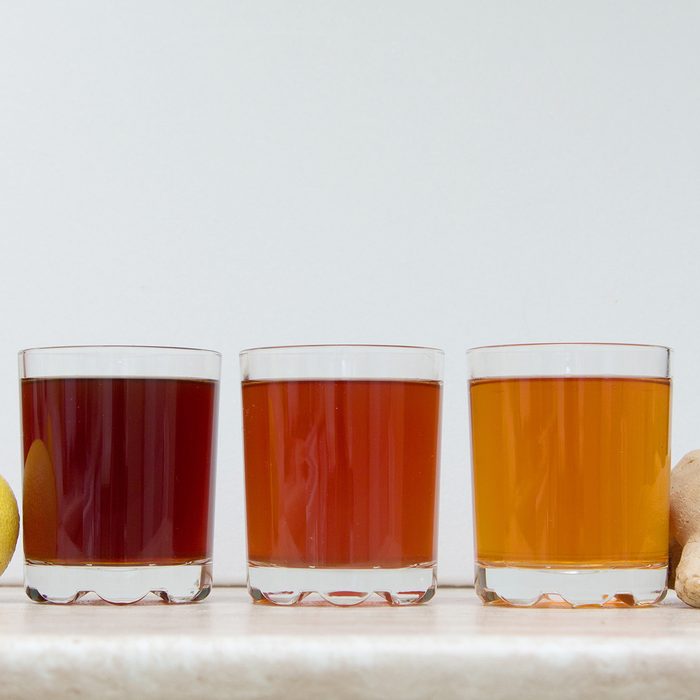 KOMBUCHA BLUEBERRY, APRICOT, UNFLAVORED.