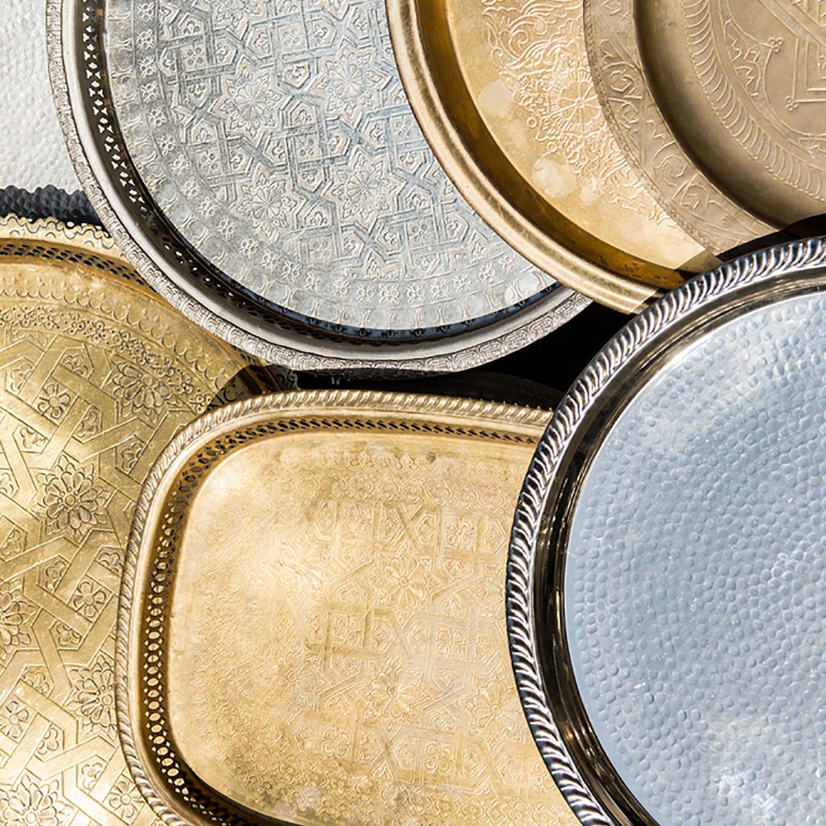 Fancy metal platters