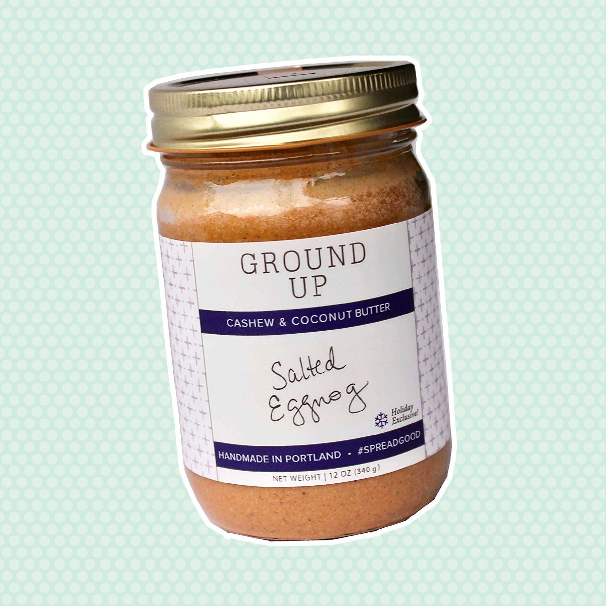 GROUND UP PDX Salted Eggnog Cashew and Coconut Butter