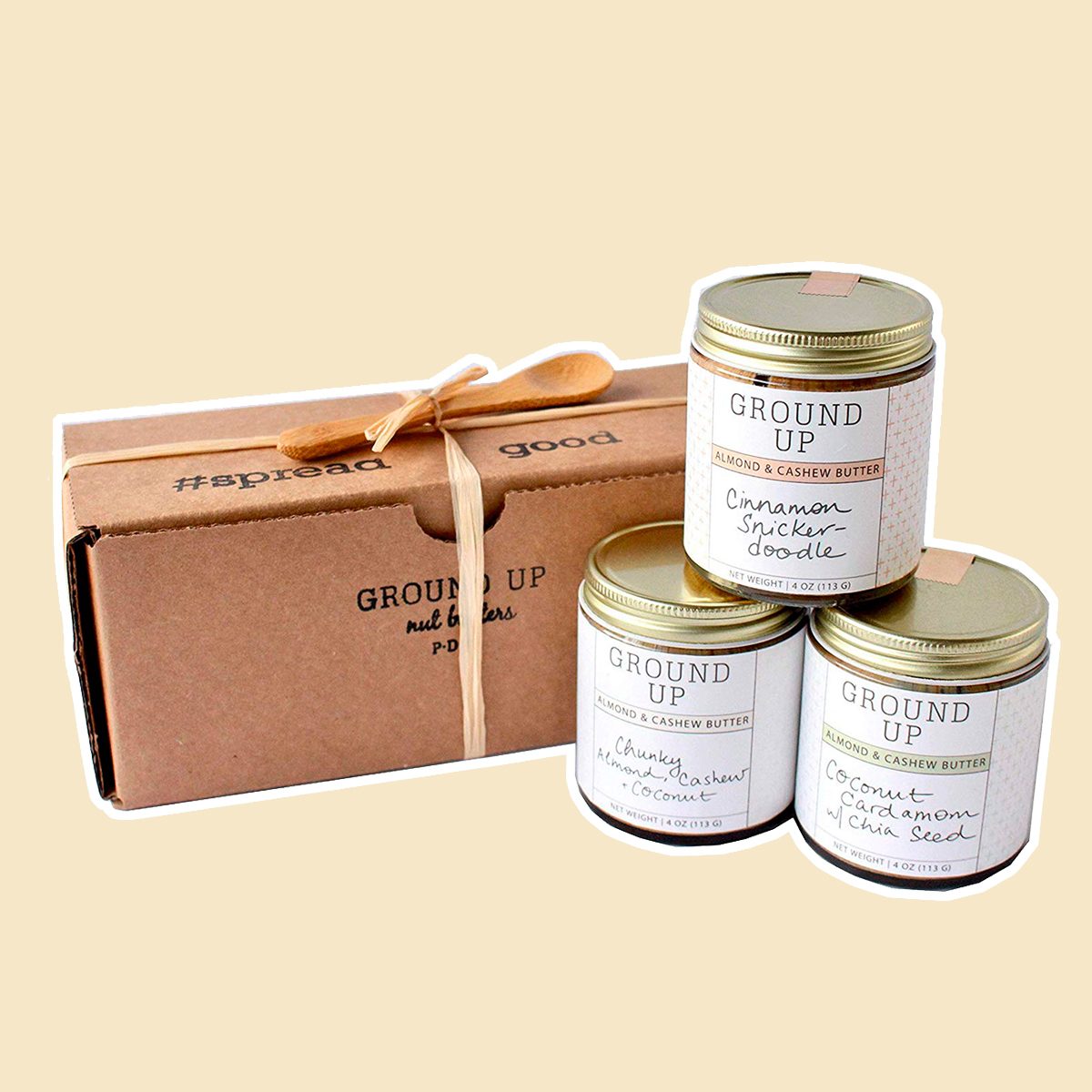 GROUND UP PDX Holiday Nut Butter Tasting Flight 3 Count, 4 OZ