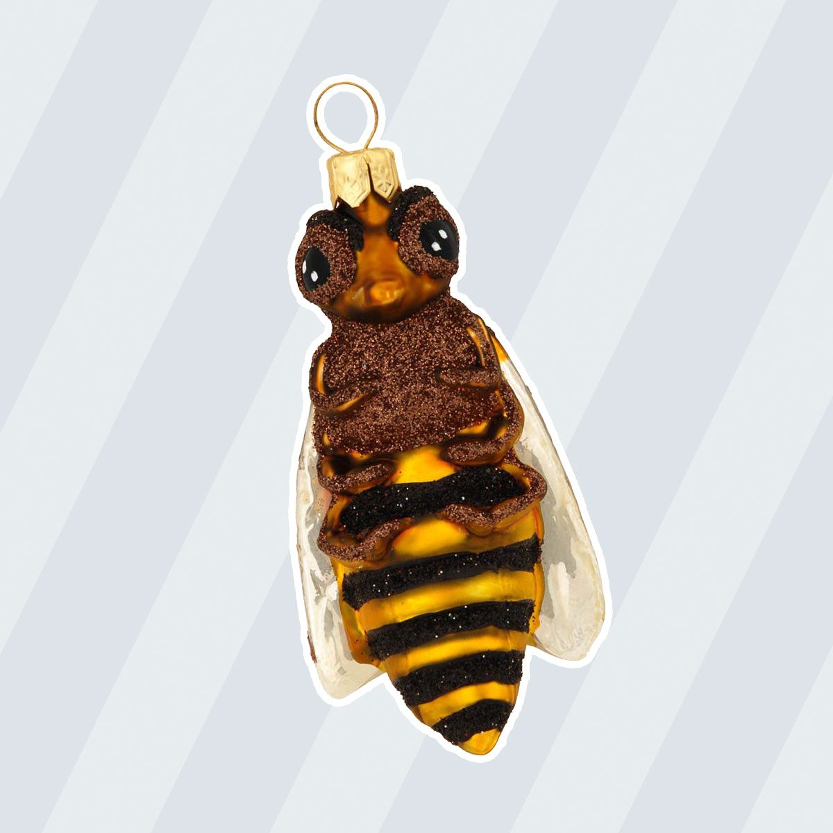 Honey Bee Glass Ornament