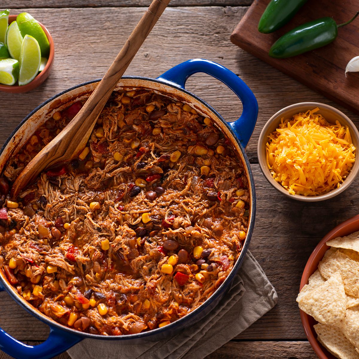 Chicken Tortilla Soup (or Taco Soup) in a Dutch Oven