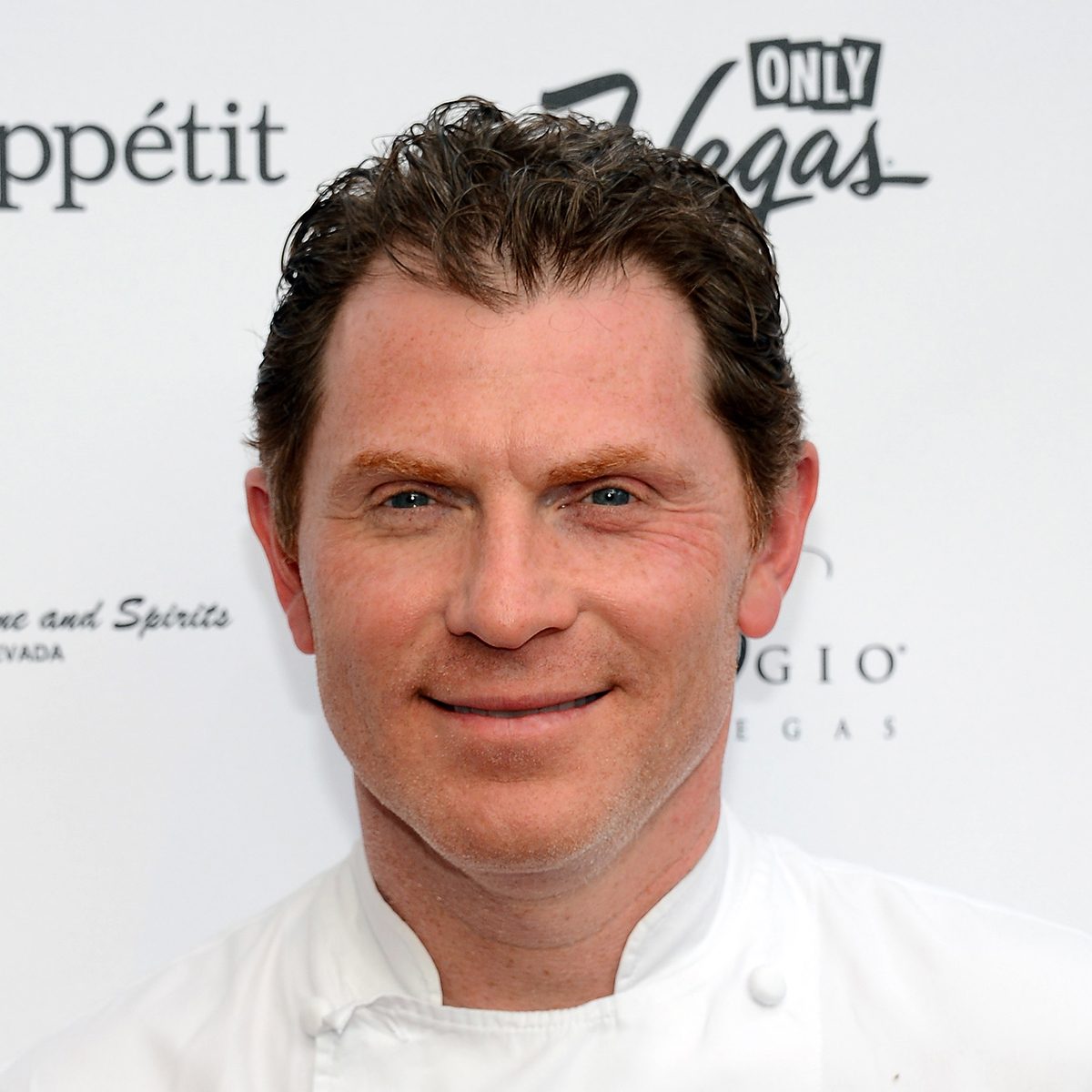Television personality and chef Bobby Flay arrives at Vegas Uncork