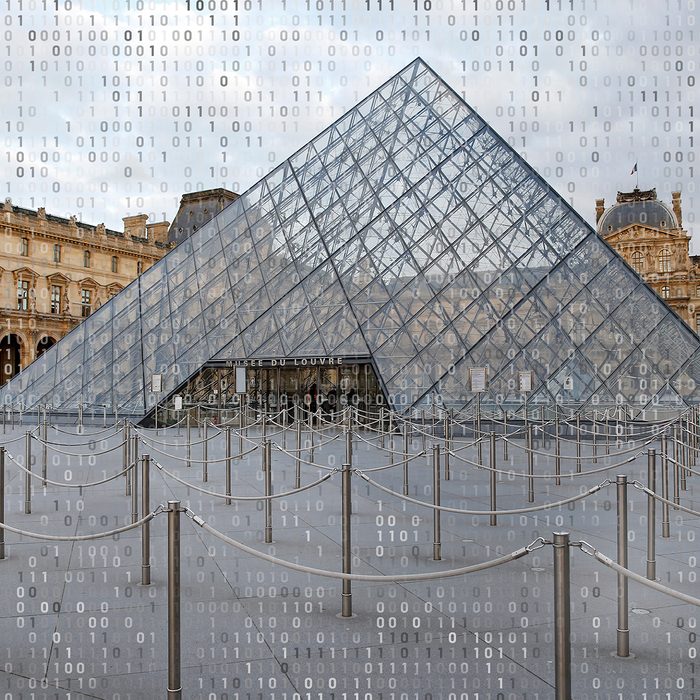 PARIS, FRANCE - MARCH 13: Empty queue lines are seen in front of the Louvre pyramid and the Louvre museum on March 13, 2020 in Paris, France. In accordance with directives issued by French governement, the Louvre museum will close this Friday, March 13, 2020 and will remain closed until further notice. Due to a sharp increase in the number of cases of coronavirus (COVID-19) declared in Paris and throughout France, several sporting, cultural and festive events have been postponed or cancelled. The epidemic has exceeded 5,000 dead for more than 137,000 infections across the world. (Photo by Chesnot/Getty Images)