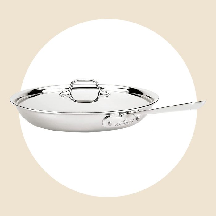 All Clad D3 Stainless Cookware 12 Inch Fry Pan With Lid