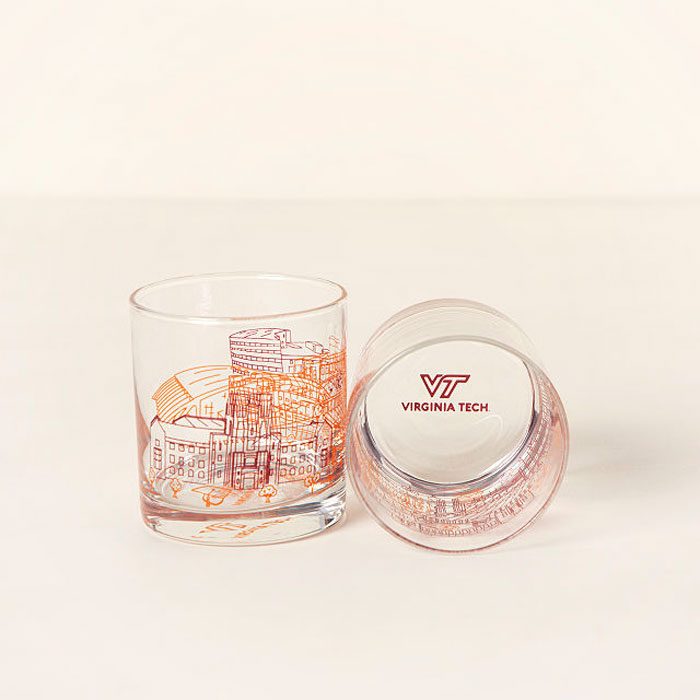 Josh Seubert College Cityscape Rocks Glasses Set Of 2