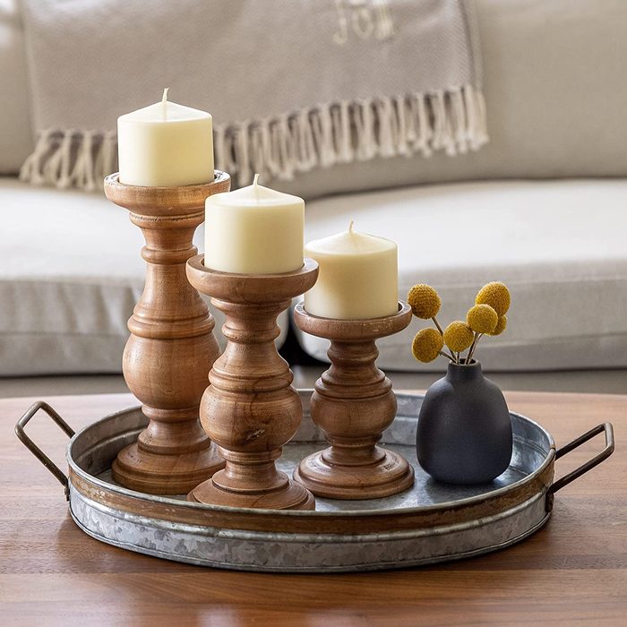 Stonebriar Rustic Galvanized Serving Tray Ecomm Via Ecomm Via Amazon.com