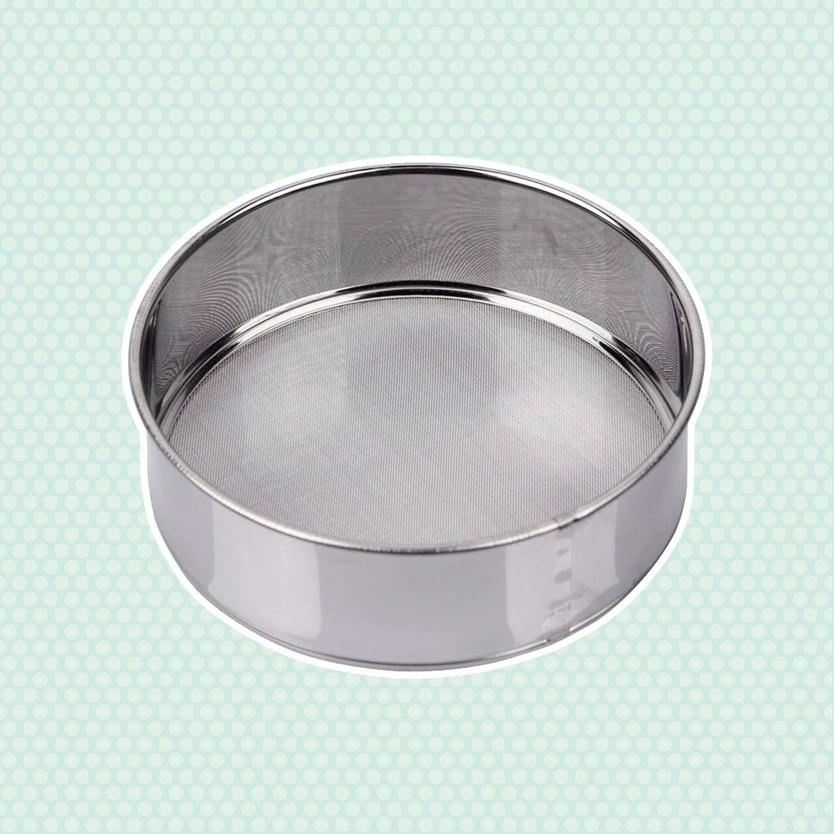 AMPSEVEN Small Tamis Sieve Flour Stainless Steel 40 Mesh Round Sifter for Baking Straining 6 Inch（40m Mesh）