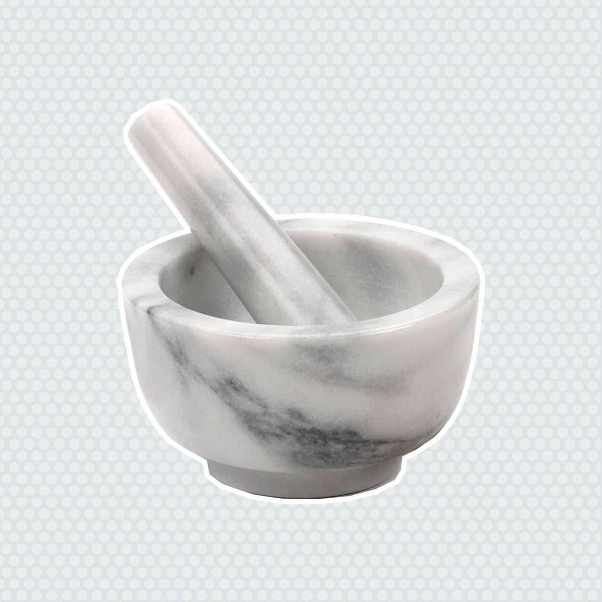 RSVP White Marble Mortar and Pestle