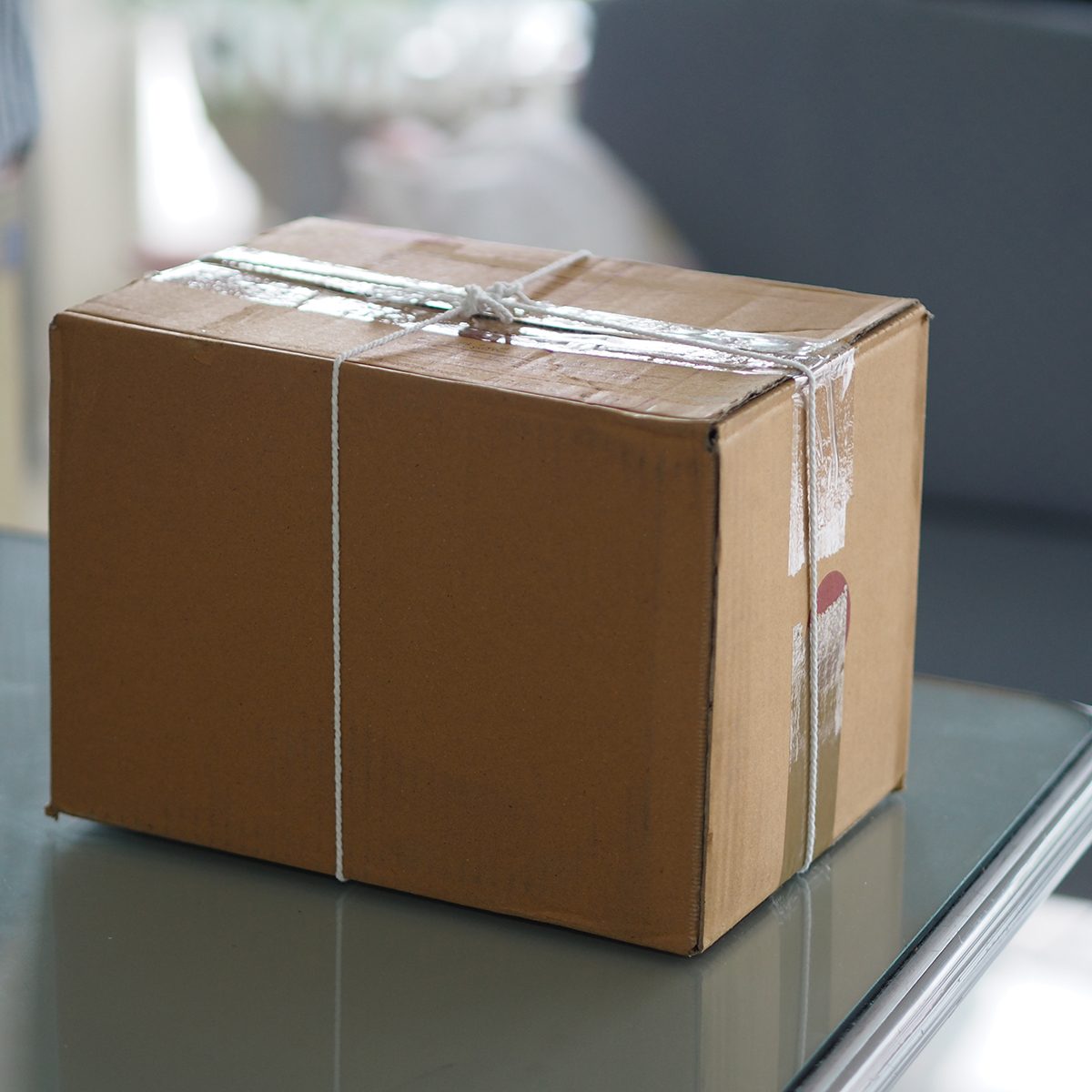 paper box on the table homemade care packages