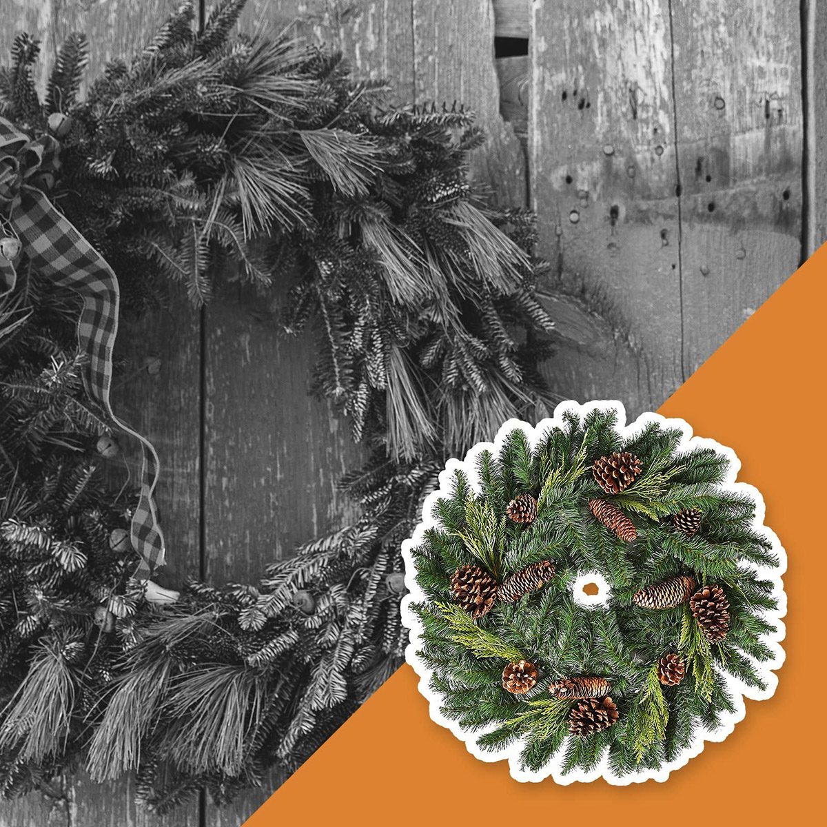 A crumbling fall wreath