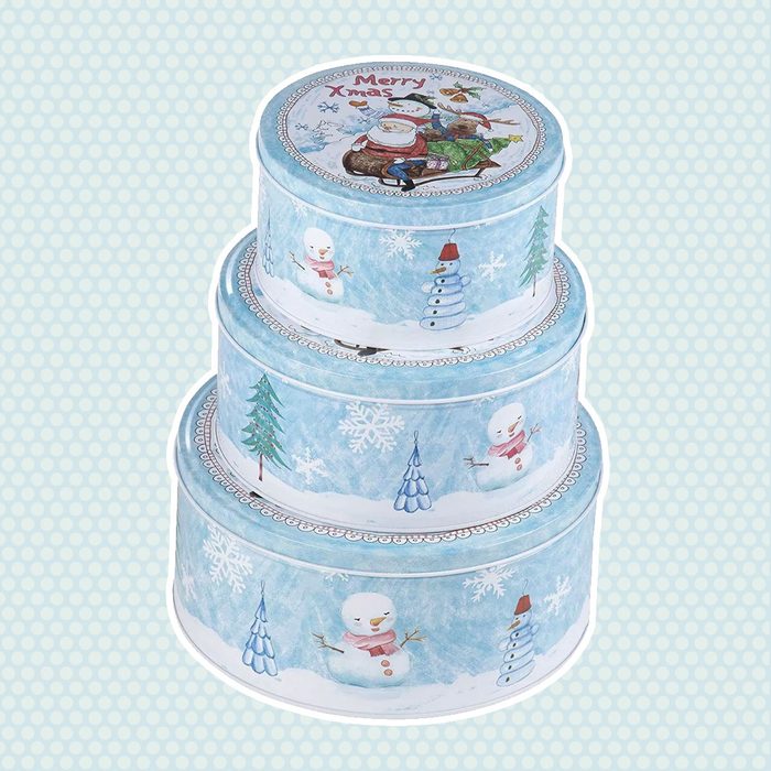 Juvale Nesting Cookie Tin Set