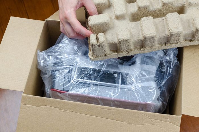 Appliance Boxes being thrown away