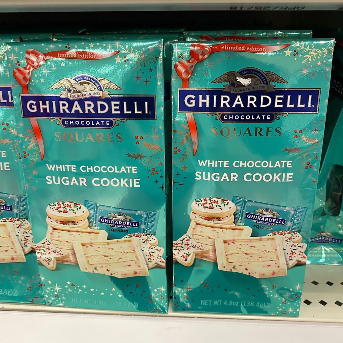 Ghirardelli white chocolate sugar cookie squares