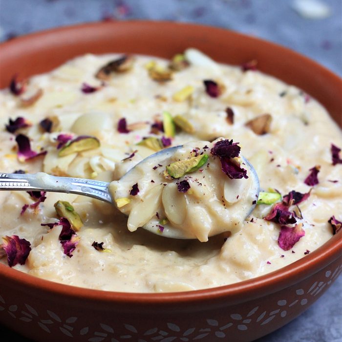 How to make kheer Indian Rice Pudding Kheer in a bowl