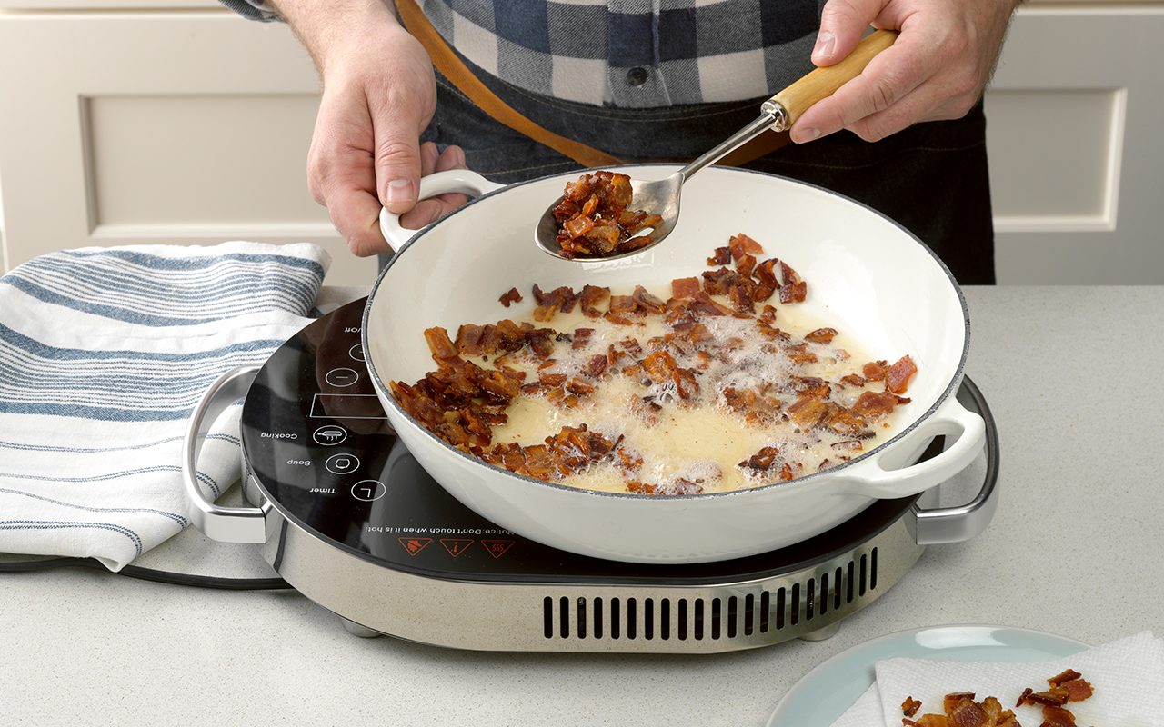 Cook the bacon how to make quiche lorraine