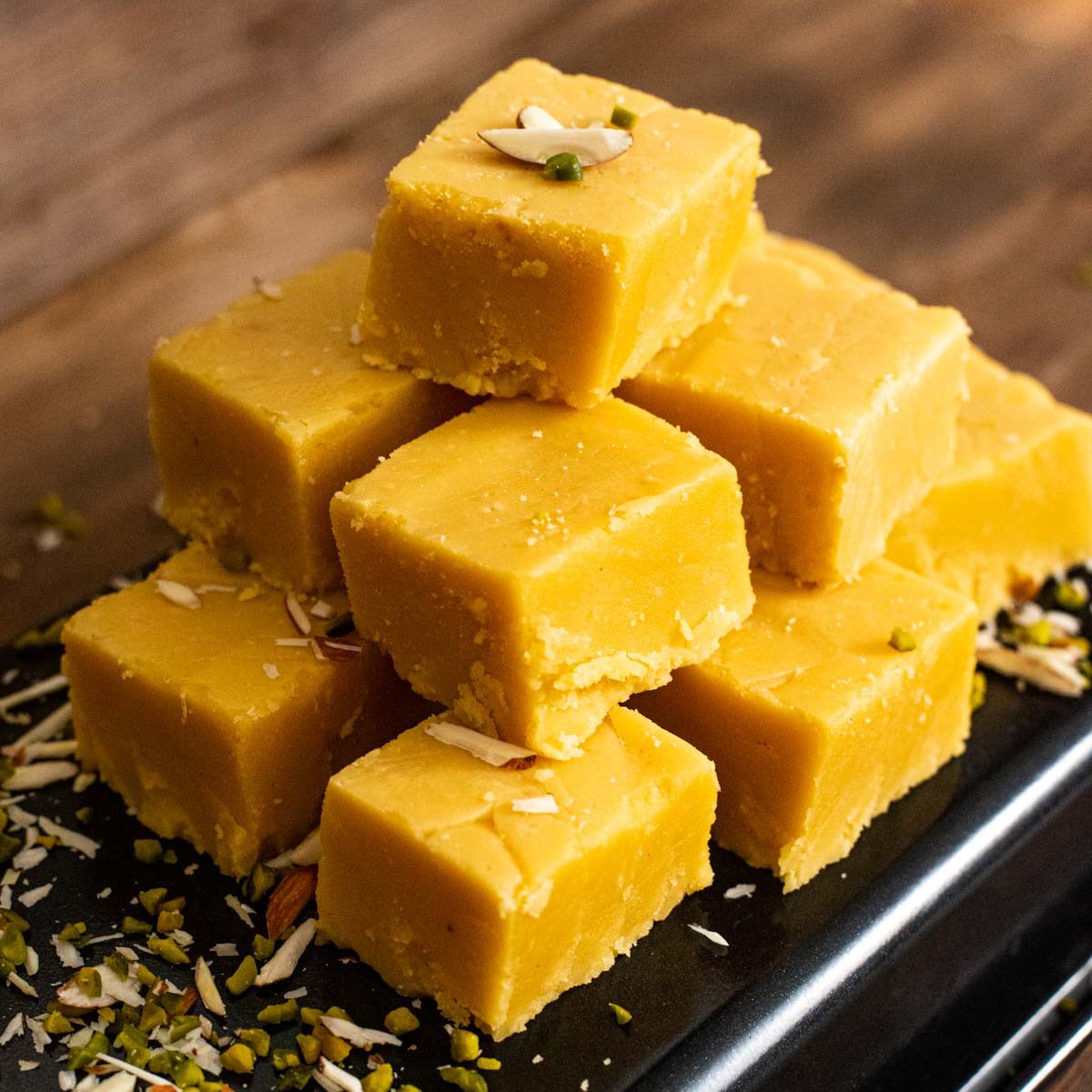 Mysore Pak Indian Dessert