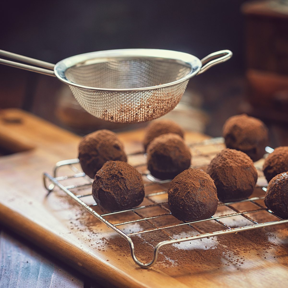 Young Woman Preparing Chocolate Truffles