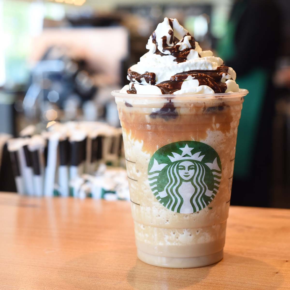 Starbucks Caramel Cocoa Cluster Frappuccino 1