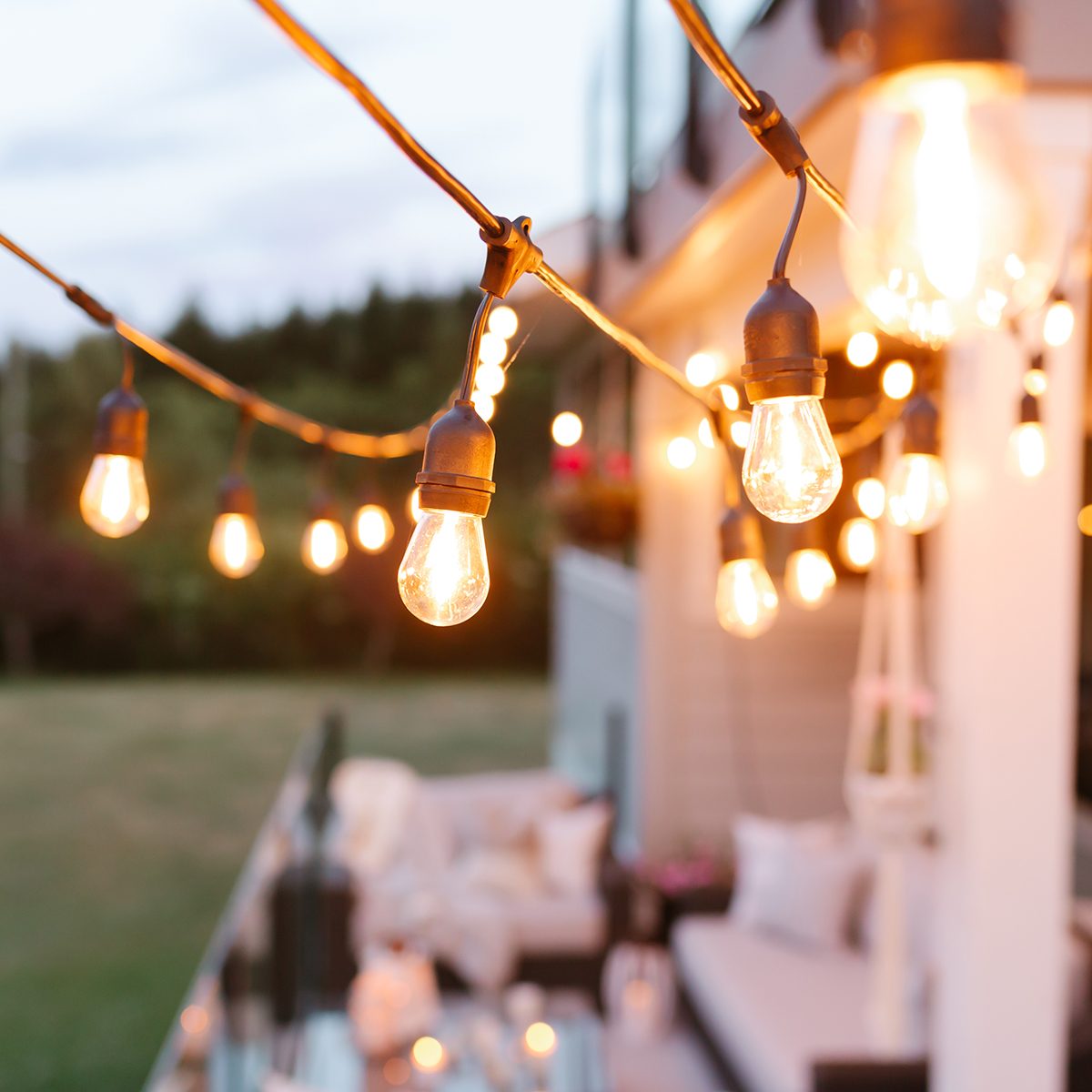 String Lights backyard entertainment ideas