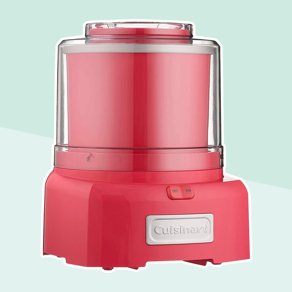Cuisinart ICE-21SBT 1.5 Quart Frozen Yogurt, Ice Cream and Sorbet Maker, Sorbet angled