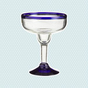 Rocco Blue Margarita Glass Set Of 4
