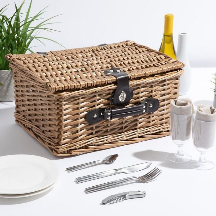 Woven Picnic Basket Set