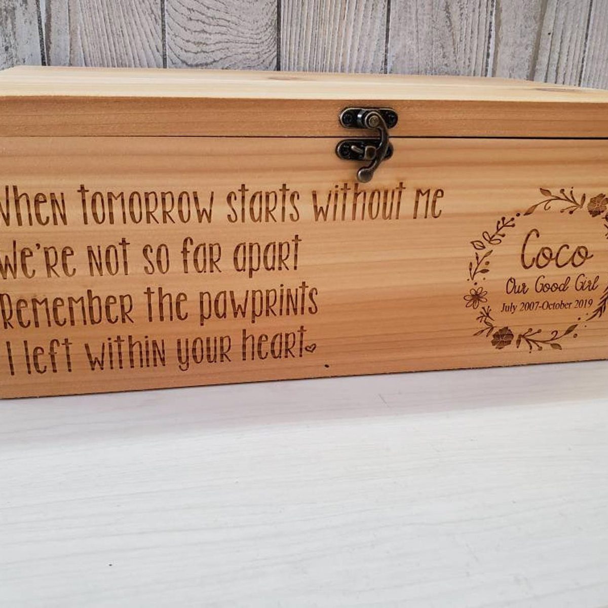 Pet Memory Box Pet Keepsake Box Pet