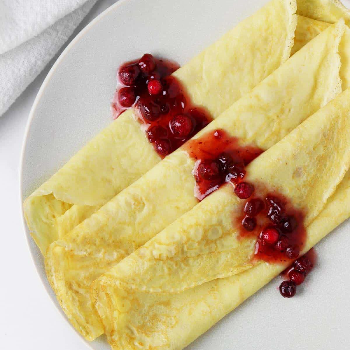 SWEDISH PANCAKES WITH LINGONBERRIES
